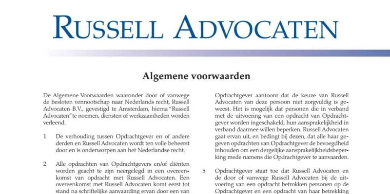Contracten: De voordelen Russell Advocaten Amsterdam
