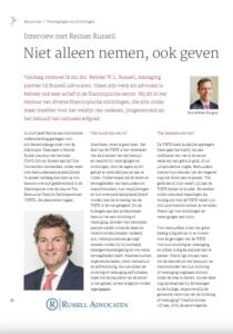 Niet alleen nemen, ook geven