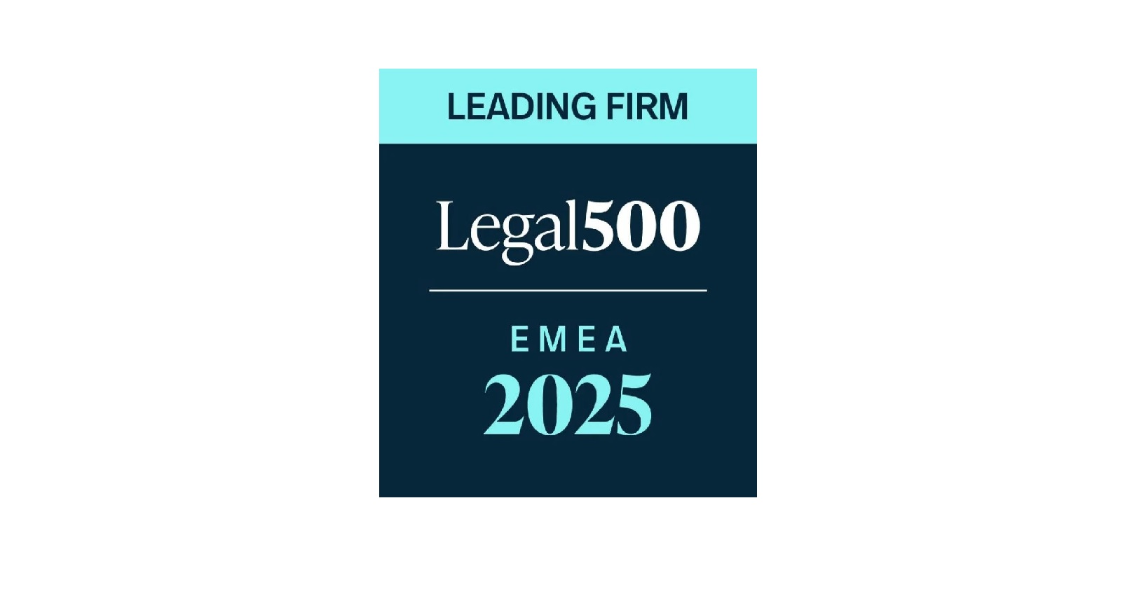 Legal 500 EMEA 2025 - Leading firm met witte achtergrond